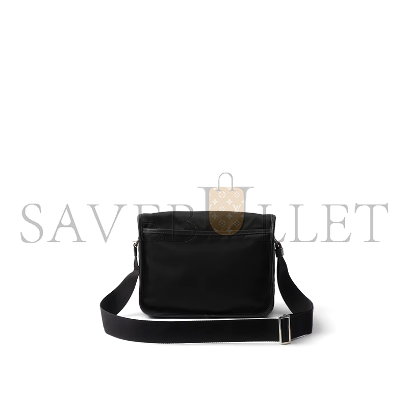 Pra*a re-nylon and saffiano leather shoulder bag 2vd769 (26*19*10cm)